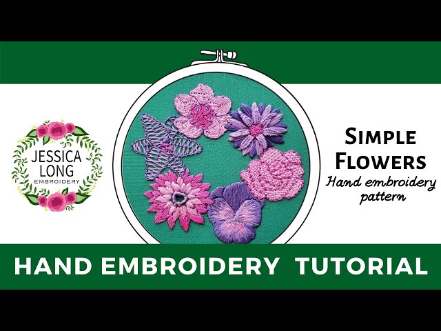 Tutorial For Simple Flowers Pattern - Fun New Stitches to Try