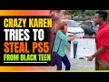 Crazy Karen Tries to Steal Playstation 5 from Black Teen. Then She Calls The Police On Him