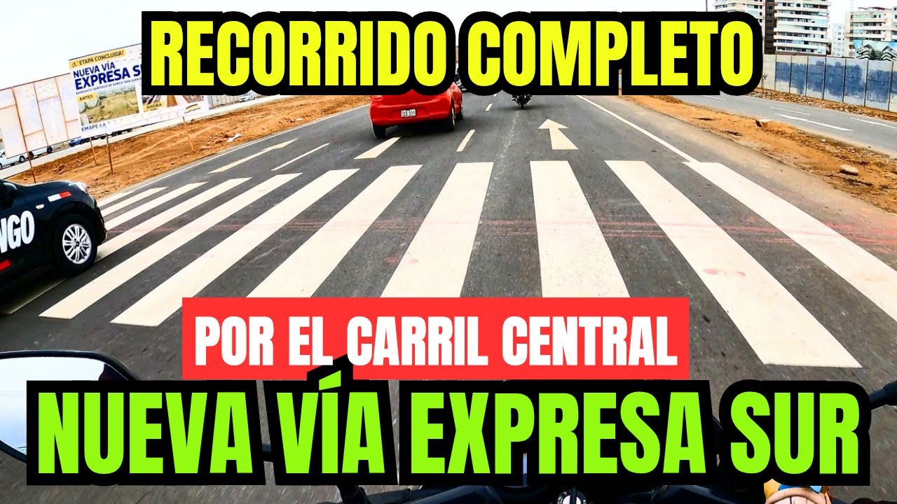 Asi luce el carril central de la NUEVA VIA EXPRESA SUR