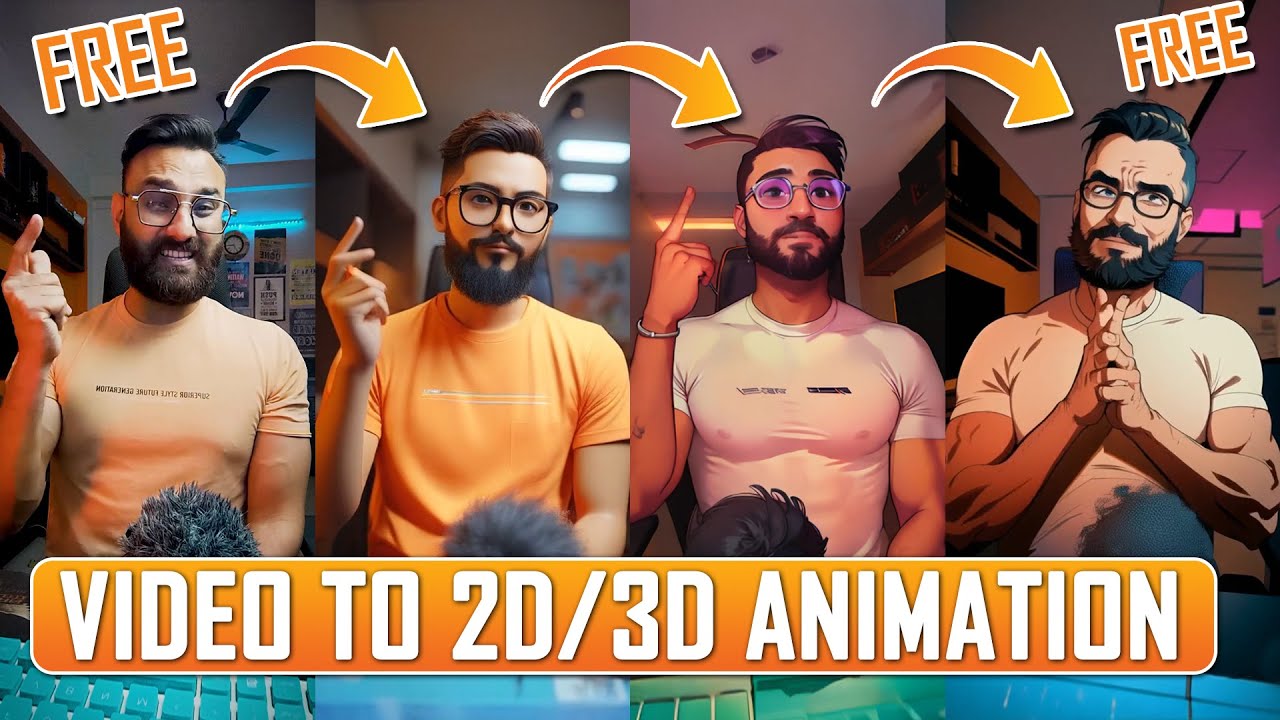 Video to Anime & 2D/3D Animation #free AI Tool ! Animation Tutorial Hindi #anime #animation  #2024