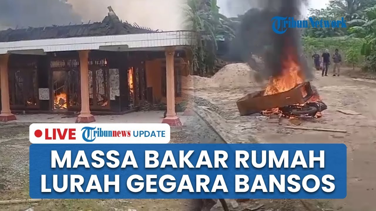 🔴Gegara Bansos‼️ Kerusuhan Pecah di Lampung Tengah, Massa Bakar Rumah Lurah hingga Duel Maut
