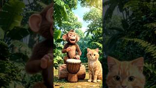 Bandar Ki Masti | #funny #cartoon #animation #shorts #viral #trending #cat #dogs #art  #comedy