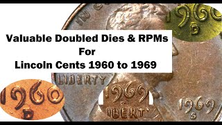 1960 To 1969 Pennies Valuable Doubled Dies RPM's Lincoln Cents You Can Find