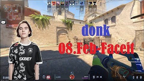 donk (42-12) play faceit /mirage/ 08.feb #cs2 #fps #pov #gaming