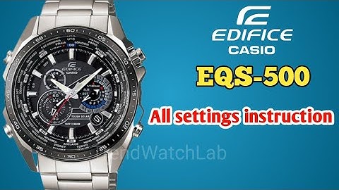How To Adjust Time On A Casio Edifice EQS-500DB-1A1 || Module 5123.