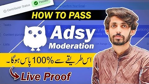 How to Pass Adsy Moderation Form | Fakhar Nazir
