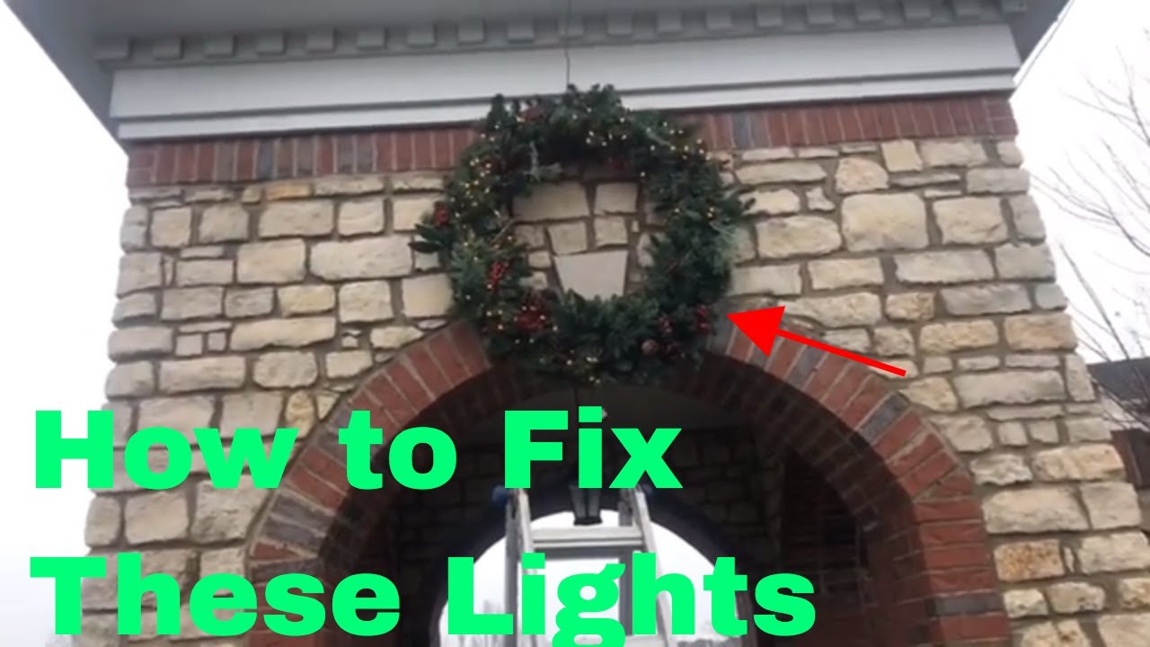 How To Fix Christmas Lights On A Wreath - YouTube