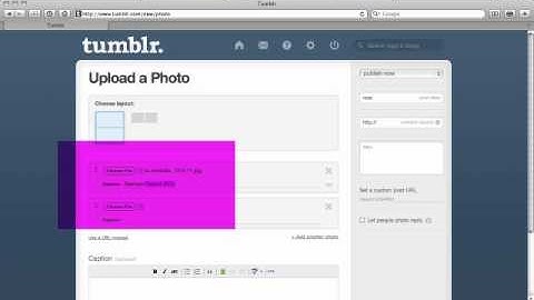 Uploading Photos on Tumblr