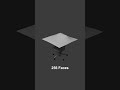 3D cloth simulation from 1 face to 16384 faces #blender #animation #3dart