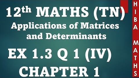 12th maths chapter 1 exercise 1.3 question 1(4) TN syllabus hiba maths