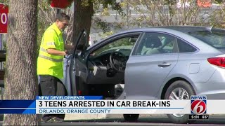 Three teens arrested in car break-ins