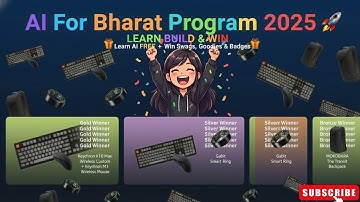 AI For Bharat Program 2025 🚀 | Learn AI FREE + Win Swags, Goodies & Badges 🎁 #viksitbharat #ai