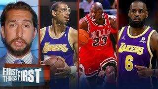 Kareem AbdulJabbar beats out Michael Jordan in Nick's Top players in 50 years | FIRST THINGS FIRST