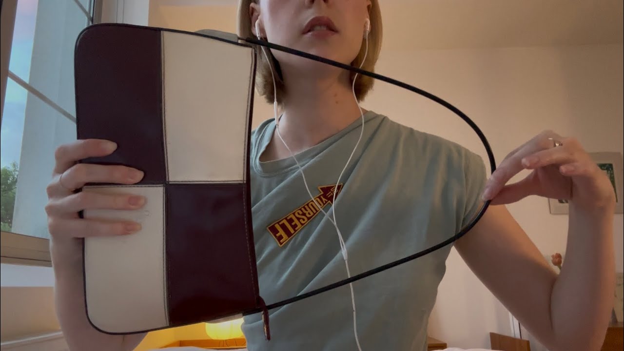 ASMR//LoFi Bag Collection Vintage Gucci, Acne Studios, OSOI & More (fast tapping, fabric sounds)