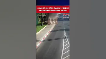 WATCH Iranian Missile Fragment Falls On Israel After Interception Israel Iran War Shorts 
