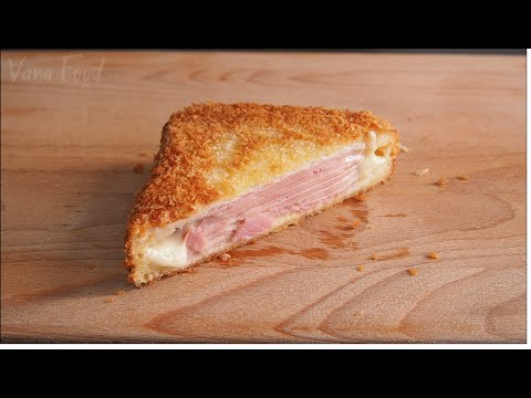 הרבה שכבות של HAM וגבינה! SANDWICH חם מטוגן