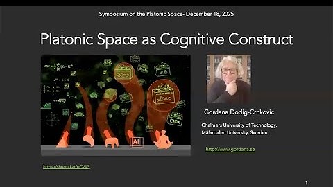 "Platonic Space as Cognitive Construct" by Gordana Dodig-Crnkovic