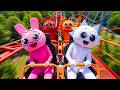 Pinki, Oren, Raddy & Wenda Ride the WORLD'S MOST INSANE Roller Coaster! 🎢🚀