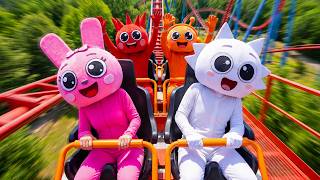 Pinki, Oren, Raddy & Wenda Ride the WORLD'S MOST INSANE Roller Coaster! 🎢🚀