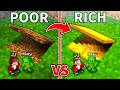 JJ and Mikey: From POOR To RICH Tiny Base in Minecraft - Maizen