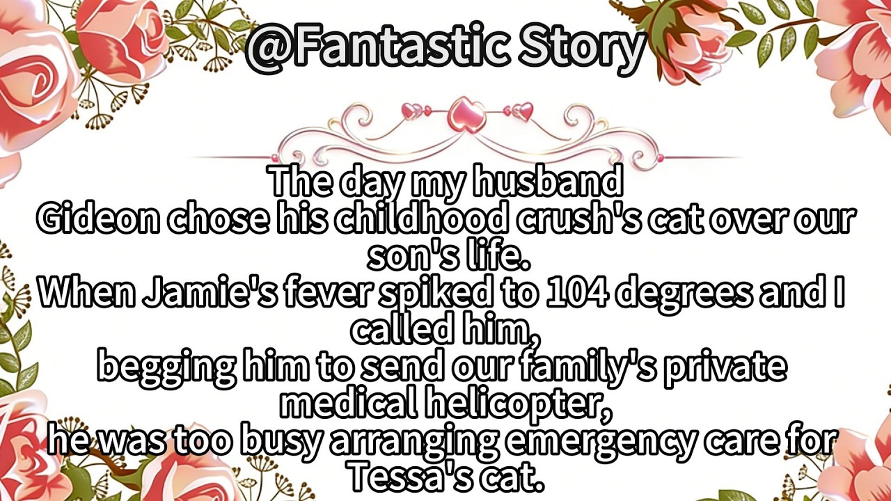 The day my husbandGideon chose his childhood crush's cat over our son's life.