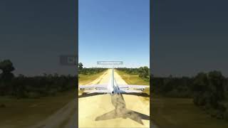 Boeing 747-8 lands at FIMP airfield off the coast of South Africa