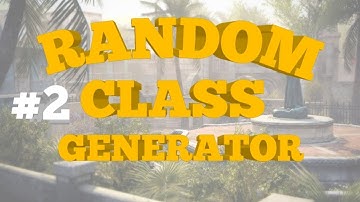 NIEUWE CHALLENGE! - RANDOM CLASS GENERATOR #2 (COD BO4)