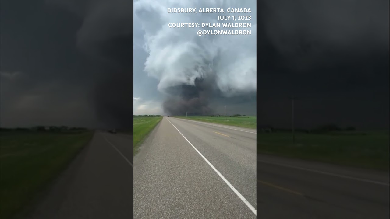 WATCH: Video captures tornado whipping through Alberta, Canada