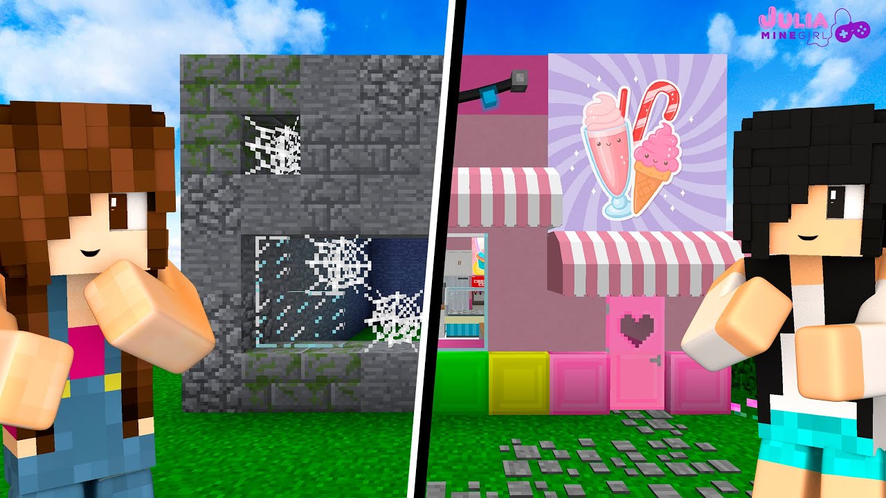 Julia Minegirl  DESAFIO ORIGINAL vs CÓPIA NO MINECRAFT!