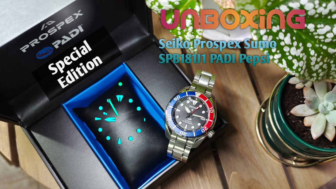 Unboxing SEIKO Prospex SPB181J1 Sumo PADI Pepsi | Special Edition - YouTube