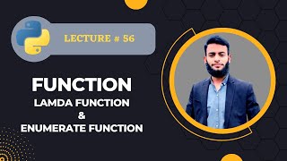 #56 Lambda function || Enumerate Function || Python Course For Absolutely Beginners