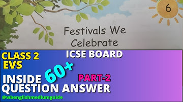 Festivals We Celebrate Inside Question Answer Part 2 Class 2 EVS
