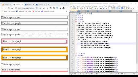 CSS Borders | solid, dotted, dashed, double, inset, outset, groove hidden, multiple-border
