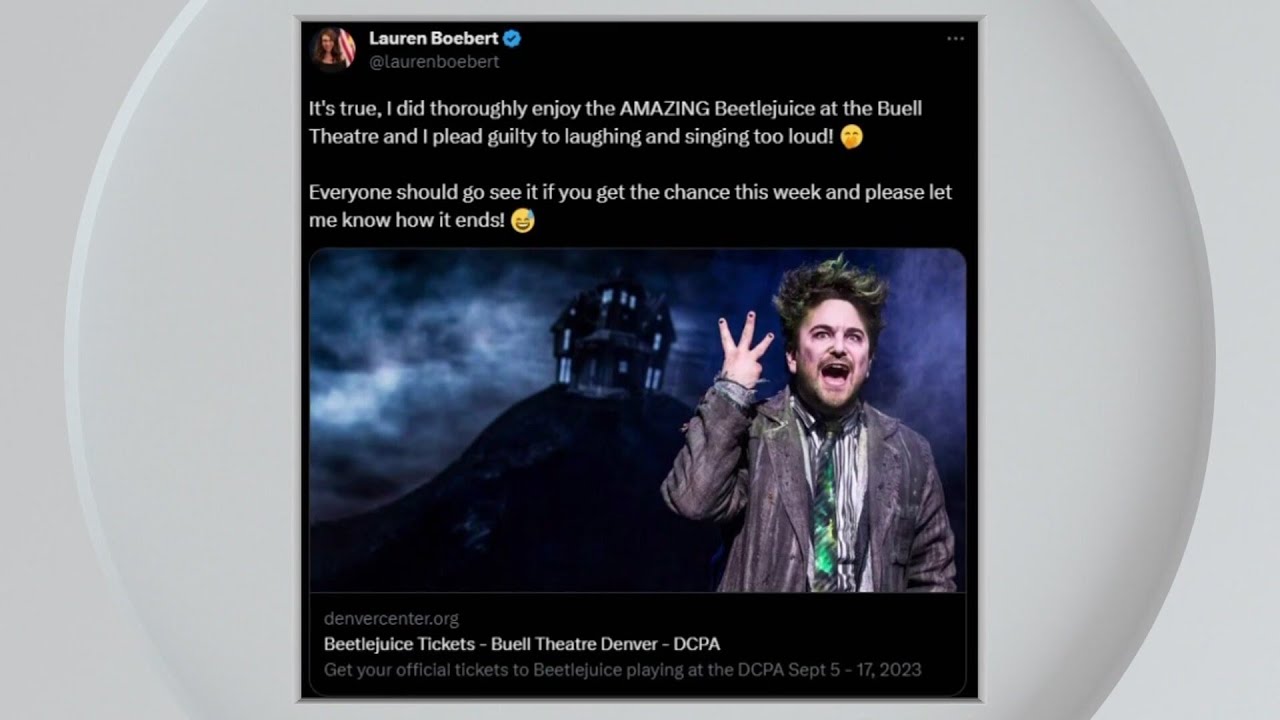 US Rep. Lauren Boebert kicked out of a 'Beetlejuice' show in Denver