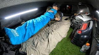 5 Truck Camping w/ Electric Sleeping Bag