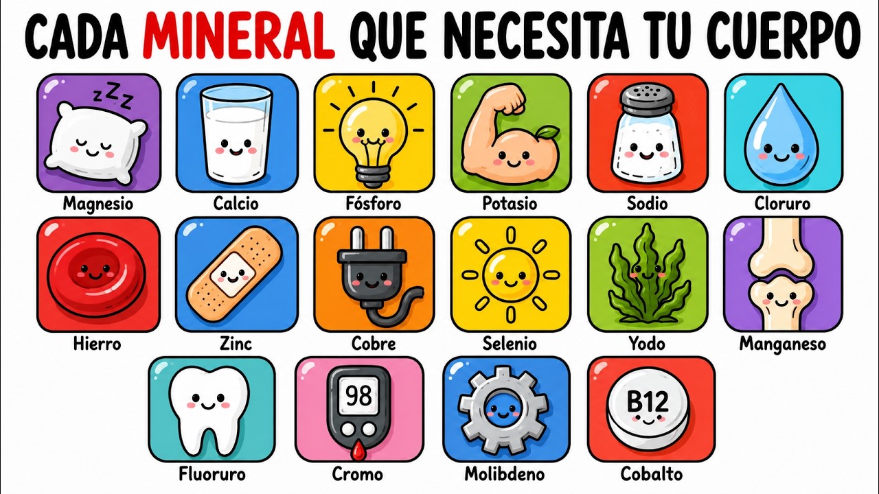 Todos los minerales que necesita tu cuerpo y por qué son esenciales