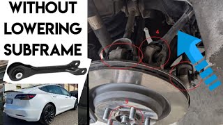 REAR ARM CHANGE WITHOUT LOWERING SUBFRAME. NOT RECOMMENDED BY TESLA 3 Y WYMIANA WAHACZA TYŁ