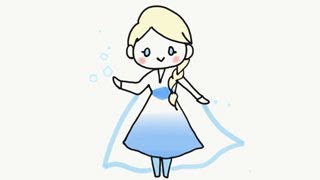 アナ雪2のエルサ ゆるい感じ Frozen Ii Elsa 簡単かわいいイラストレッスン47 家で一緒にやってみよう Youtube