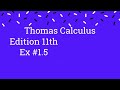 Ex#1.5|| Q#8|| Thomas calcullus||