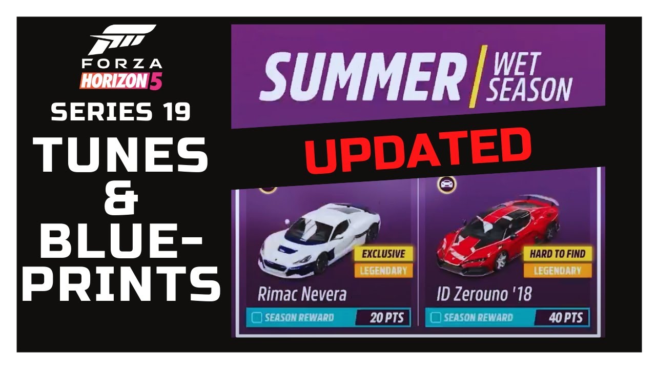 Forza Horizon 5 Series 19 Summer UPDATED How to Complete Tunes & Blueprints