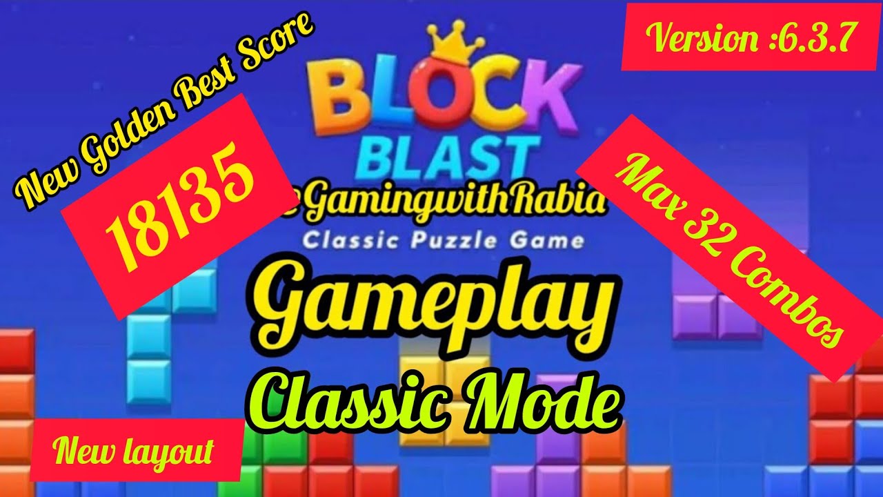 Block Blast -Latest Update/Android version 6.3.7. Classic Mode-New best ...