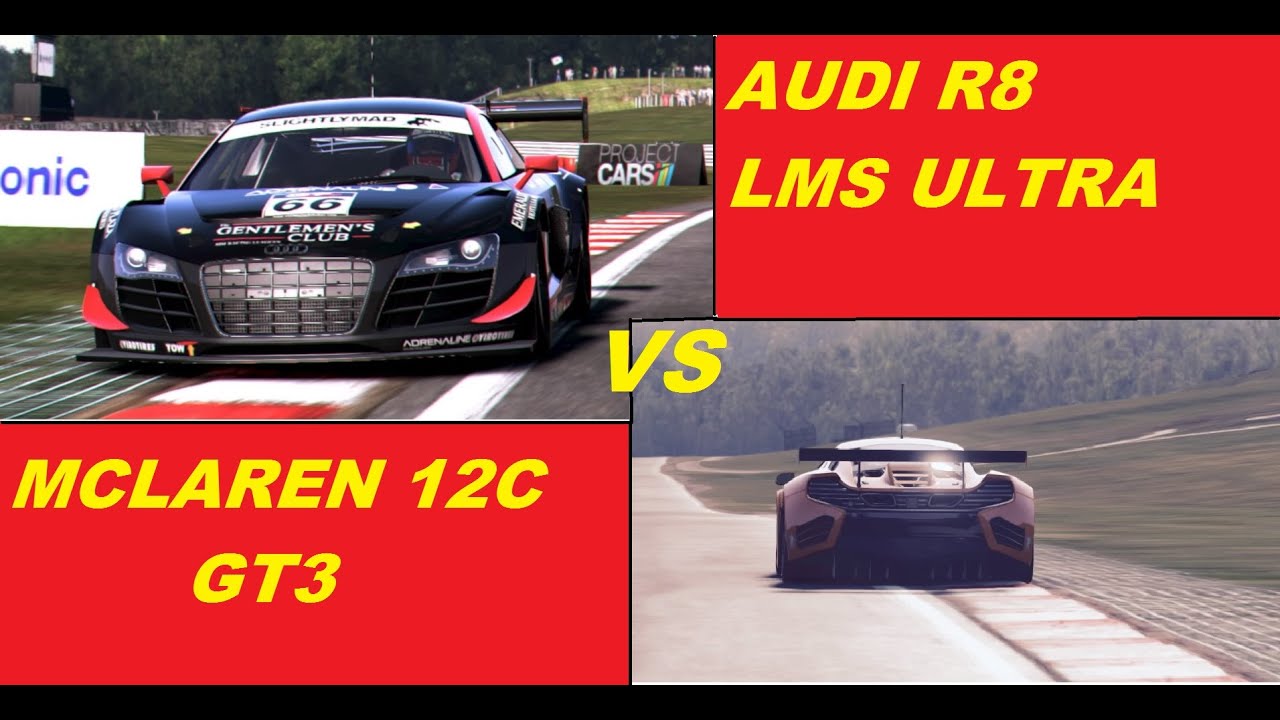 PROJECT CARS AUDI R8 LMS VS MCLAREN 12C GT3 @OULTON PARK INTERNATIONAL DEFAULT SETUP driveclub ps4 offline