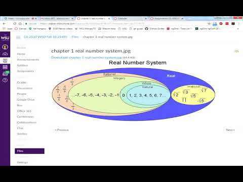 1.1 Sets: Common Sets and the Null Set