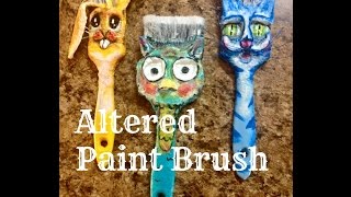 Altered Paint Brush Case and Brushes with Farrel Tailor