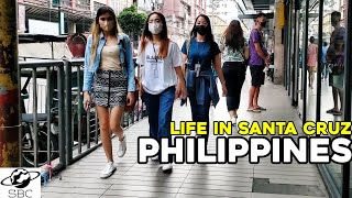 Casual Street Walking In Santa Cruz, Manila Philippines | Walking Tour