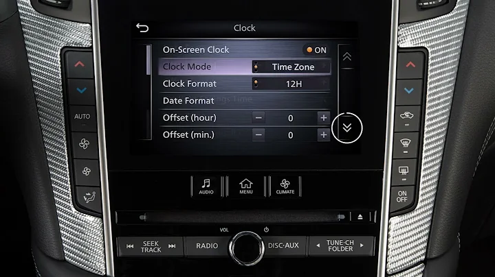 2024 INFINITI Q50 - Setting the Clock