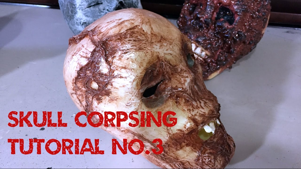 www.monstertutorials.com - Dollar Store Skull Corpsing with Plastic and Heat Gun Tutorial
