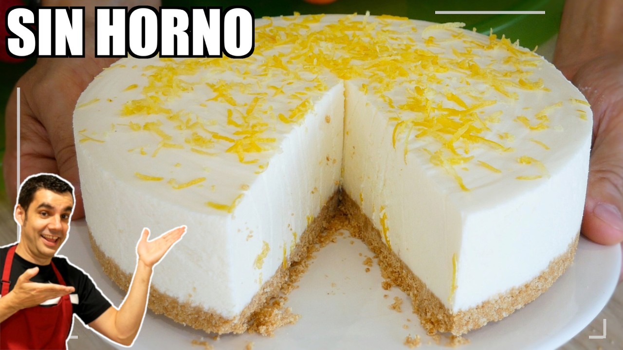 TARTA FRÍA de LIMÓN 🍋 CREMOSA, SIN HORNO y con pocos INGREDIENTES