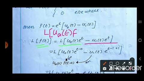 Laplace Transforms of Unit Step function - B6 Differential Equations