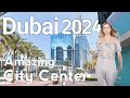 Dubai 4k amazing city center burj khalifa walking tour 2024 